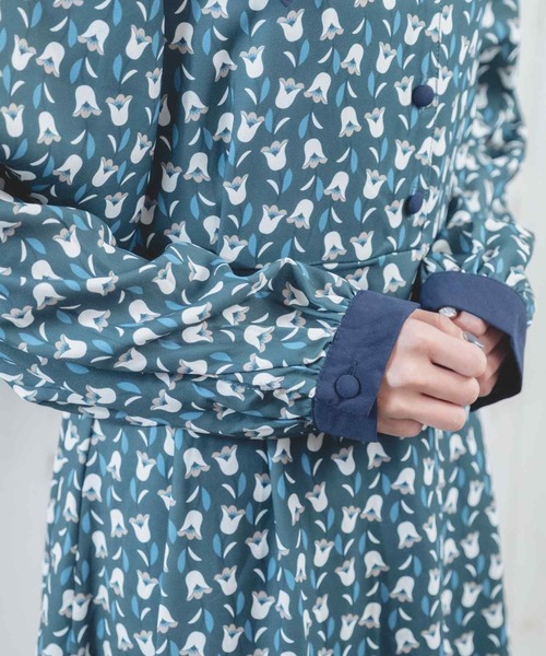 Hamble by Par Avion（ハンブルバイパラビオン）の「フラワーワンピース（ワンピース・レディース・グリーン/ブラック・ONESIZE）」の21枚目の写真