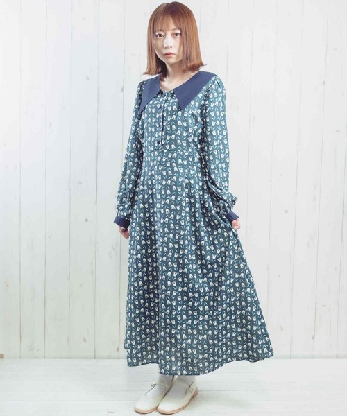 Hamble by Par Avion（ハンブルバイパラビオン）の「フラワーワンピース（ワンピース・レディース・グリーン/ブラック・ONESIZE）」の11枚目の写真