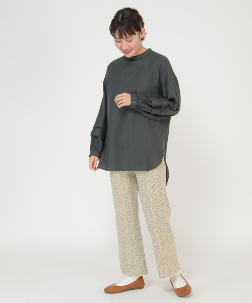 LBC(エルビーシー)の「ニットジャガードパンツ(その他パンツ・レディース・ブラック/オフホワイト・M)」の8枚目の写真