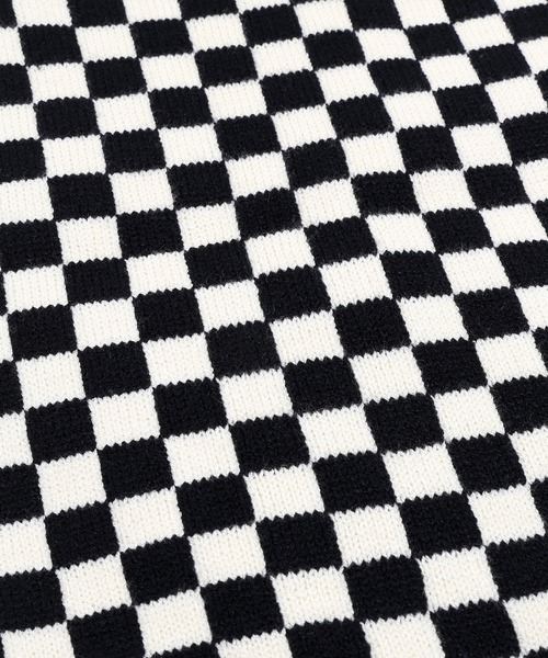 Figments(フィグメンツ)の「チェッカーマフラー(マフラー・レディース・ホワイト・FREE)」の2枚目の写真