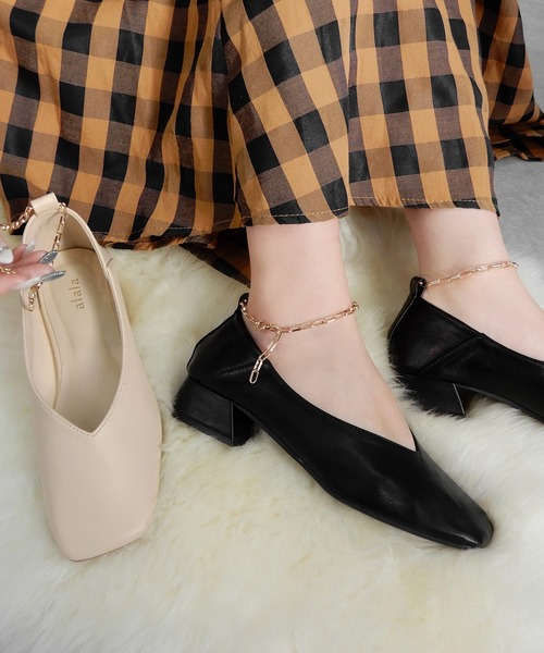 alala(アララ)の「アンクレットパンプス(パンプス・レディース・アイボリー/ブラック/シルバー/ゴールド/グリーン・LL/S/M/L)」の6枚目の写真