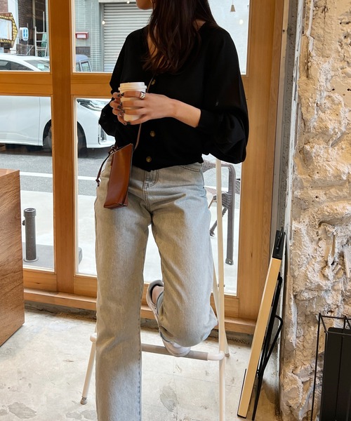 StyleSea（スタイルシー）の「2wayシアーニットカーディガン（カーディガン/ボレロ・レディース・アイボリー/ベージュ/ライトグリーン/ラベンダー/ブラック・MEDIUM）」の7枚目の写真