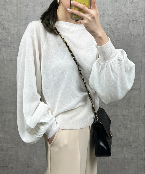 StyleSea（スタイルシー）の「2wayシアーニットカーディガン（カーディガン/ボレロ・レディース・アイボリー/ベージュ/ライトグリーン/ラベンダー/ブラック・MEDIUM）」の18枚目の写真