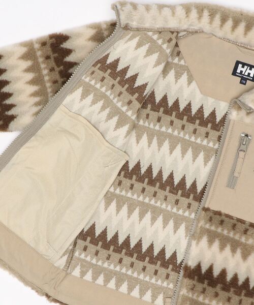 HELLY HANSEN(ヘリーハンセン)の「HELLY HANSEN / ネイティブ柄 ボアジャケット(その他アウター・キッズ・ネイビー/ベージュ・140cm/110cm/120cm/130cm)」の3枚目の写真