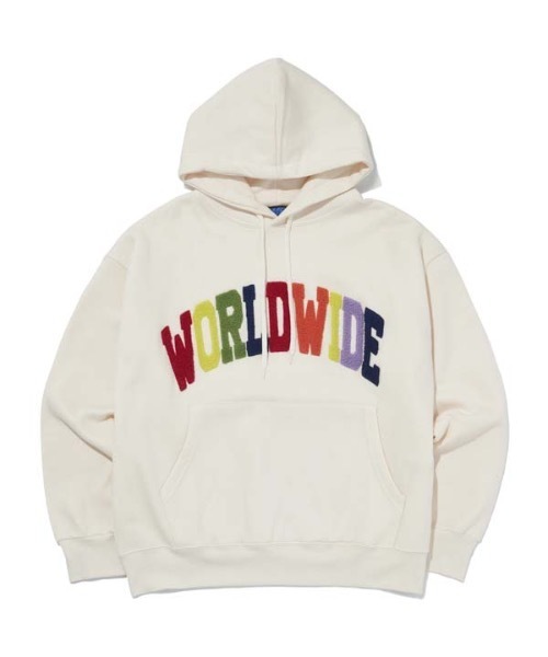 AMESWORLDWIDE（アメスワールドワイド）の「【AMESWORLDWIDE 】レインボーWORLDWIDEフーディ / RAINBOW WORLDWIDE HOODIE（パーカー・レディース・ブラック/グレー/アイボリー/ピンク・MEDIUM/LARGE）」の17枚目の写真