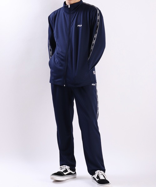【セール】FILA スムースジャージ テープ付きジャージセットアップ（ジャージ）｜FILA（フィラ）