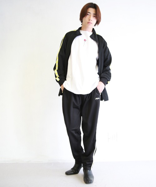 【セール】FILA スムースジャージ テープ付きジャージセットアップ（ジャージ）｜FILA（フィラ）