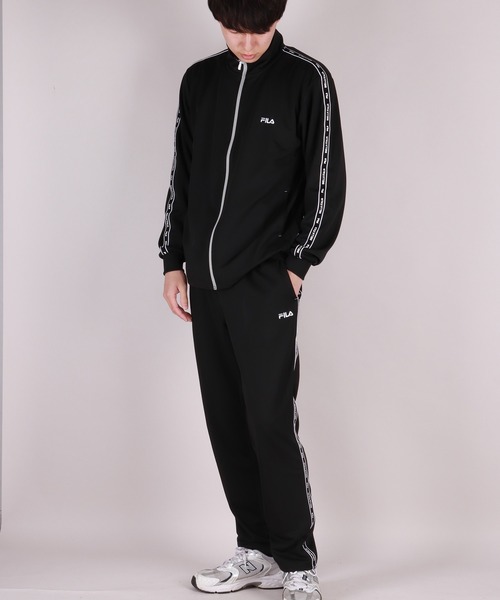 【セール】FILA スムースジャージ テープ付きジャージセットアップ（ジャージ）｜FILA（フィラ）