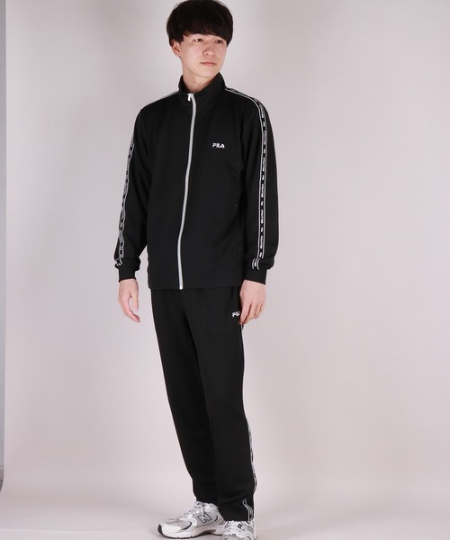 【セール】FILA スムースジャージ テープ付きジャージセットアップ（ジャージ）｜FILA（フィラ）
