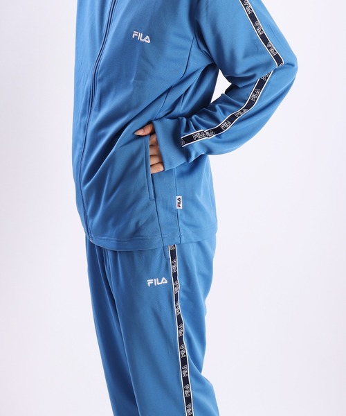 【セール】FILA スムースジャージ テープ付きジャージセットアップ（ジャージ）｜FILA（フィラ）
