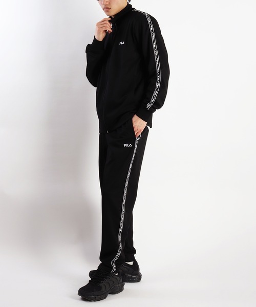 【セール】FILA スムースジャージ テープ付きジャージセットアップ（ジャージ）｜FILA（フィラ）