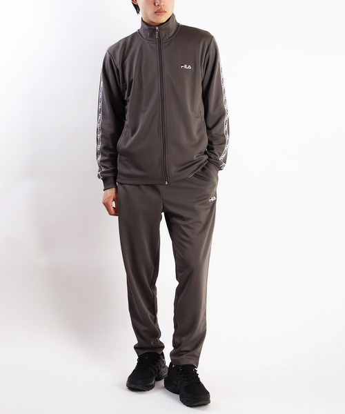 セール】FILA スムースジャージ テープ付きジャージセットアップ