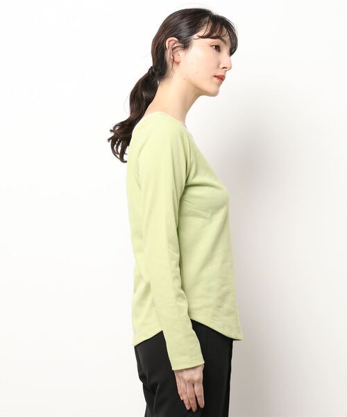 LOWRYS FARM（ローリーズファーム）の「パイピングタイトＬＳ　265269（Tシャツ/カットソー・レディース・ブラック/オフホワイト/カーキ/ブルー・FREE）」の5枚目の写真