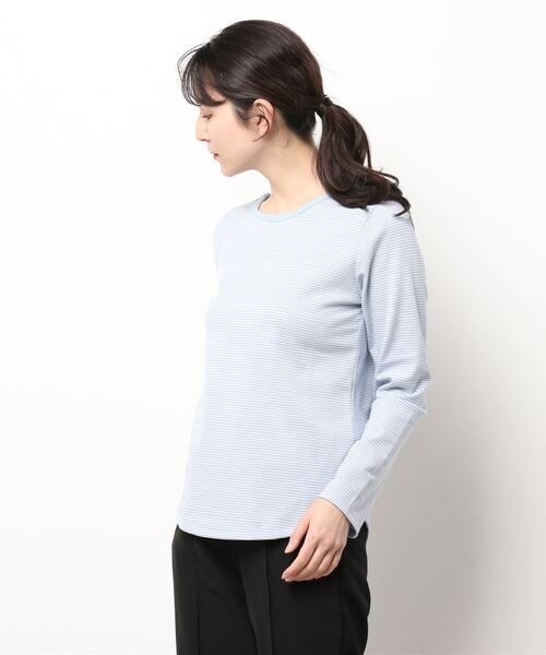 LOWRYS FARM（ローリーズファーム）の「パイピングタイトＬＳ　265269（Tシャツ/カットソー・レディース・ブラック/オフホワイト/カーキ/ブルー・FREE）」の22枚目の写真