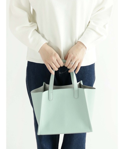 Lugnoncure（ルノンキュール）の「ポーチ付きトートバッグ（トートバッグ・レディース・ベージュ/オフホワイト/グリーン・ﾌﾘ-）」の3枚目の写真
