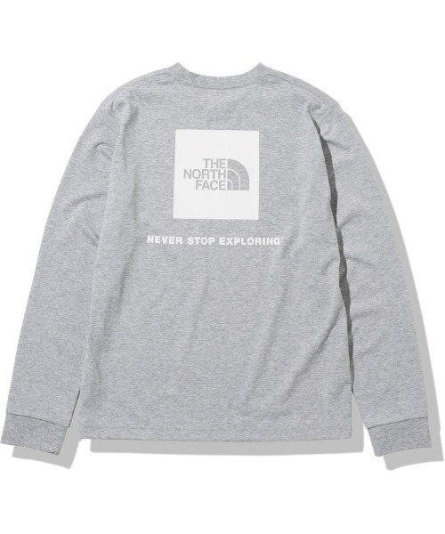 THE NORTH FACE(ザノースフェイス)の「THE NORTH FACE/ザ ノース フェイス L/S Back Square Logo Tee(WOMENS)(Tシャツ/カットソー・レディース・ホワイト/ブラック/グレー・SMALL/MEDIUM/LARGE/X-LARGE)」の3枚目の写真