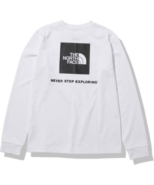 THE NORTH FACE(ザノースフェイス)の「THE NORTH FACE/ザ ノース フェイス L/S Back Square Logo Tee(WOMENS)(Tシャツ/カットソー・レディース・ホワイト/ブラック/グレー・SMALL/MEDIUM/LARGE/X-LARGE)」の2枚目の写真