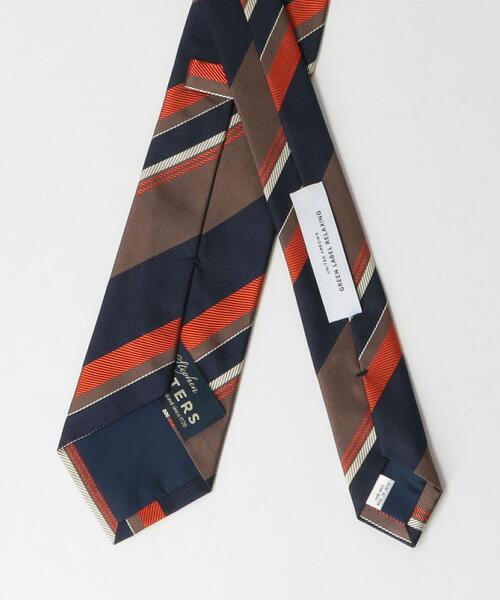 STEPHEN WALTERS（スティーブンウォルターズ）の「GLR Stephen Walters 8.0cm ストライプ ネクタイ（ネクタイ・メンズ・ダークグリーン/ネイビー・FREE）」の4枚目の写真