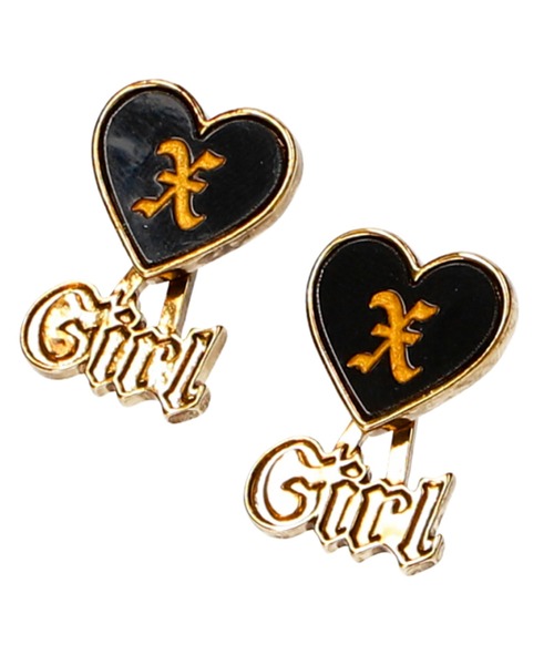 X-girl(エックスガール)の「X-girl HEART EARRINGS(ピアス(両耳用)・レディース・ブラック/レッド・ONE SIZE)」の13枚目の写真