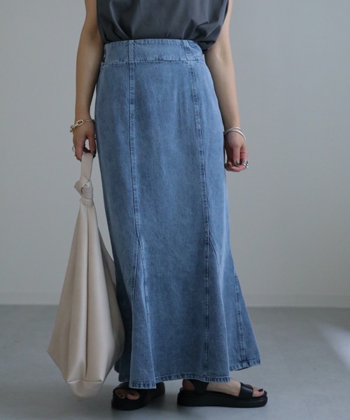 ap retro(アプレトロ)の「デニムマーメイドスカート(デニムスカート・レディース・ブルー/ネイビー/ブラック・FREE)」の11枚目の写真