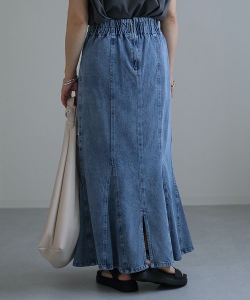 ap retro(アプレトロ)の「デニムマーメイドスカート(デニムスカート・レディース・ブルー/ネイビー/ブラック・FREE)」の8枚目の写真