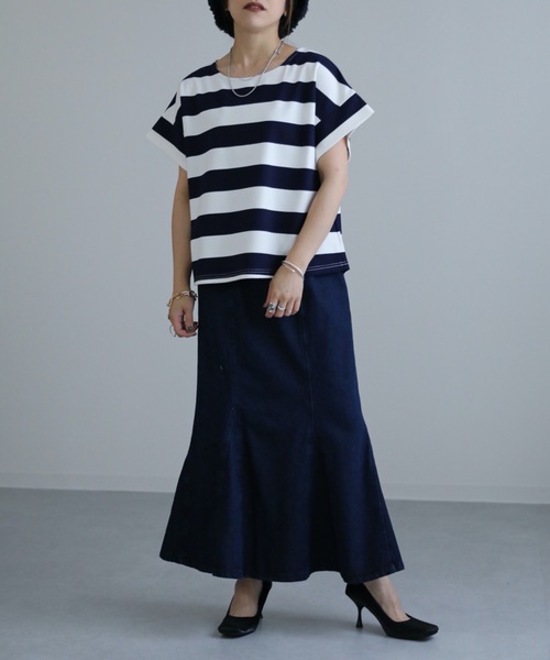 ap retro(アプレトロ)の「デニムマーメイドスカート(デニムスカート・レディース・ブルー/ネイビー/ブラック・FREE)」の16枚目の写真