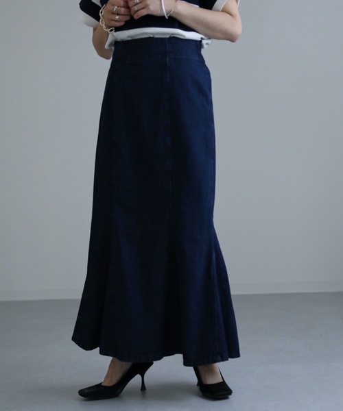 ap retro(アプレトロ)の「デニムマーメイドスカート(デニムスカート・レディース・ブルー/ネイビー/ブラック・FREE)」の19枚目の写真