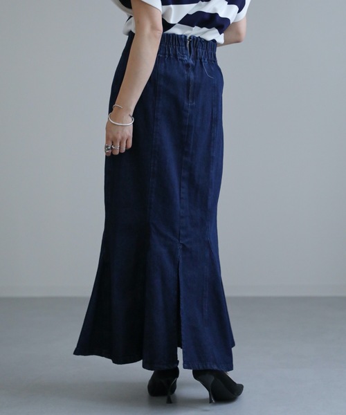ap retro(アプレトロ)の「デニムマーメイドスカート(デニムスカート・レディース・ブルー/ネイビー/ブラック・FREE)」の17枚目の写真