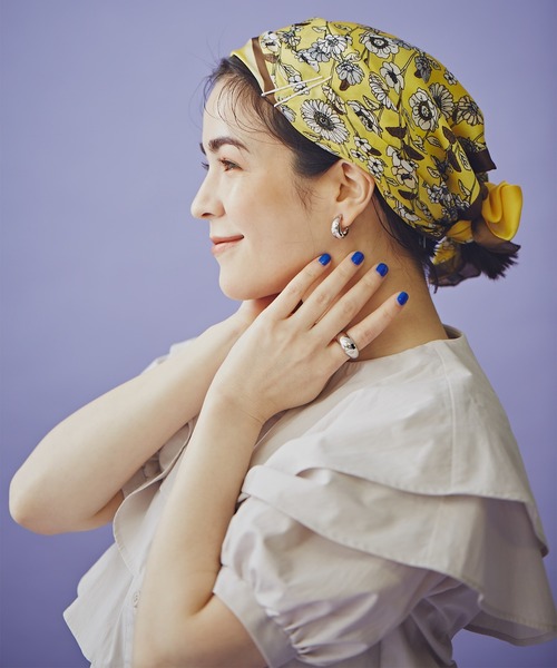 N.（N. Natural Beauty Basic）（エヌエヌナチュラルビューティーベーシック）の「《n.'look》◆レイヤードラッフルブラウス（シャツ/ブラウス・レディース・ホワイト/ブラック・MEDIUM）」の4枚目の写真