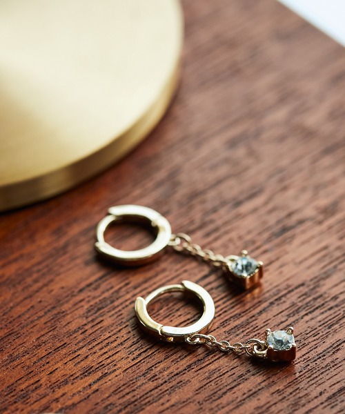 VIS（ビス）の「【WEB限定】ゆれビジュープチピアス（ピアス（両耳用）・レディース・その他1/グレー系その他/イエロー・FREE）」の5枚目の写真