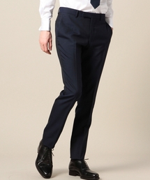 BEAUTY&YOUTH UNITED ARROWS | BY Dress ネイビー シャンブレー ノープリーツパンツ Tiny◆(スーツパンツ)