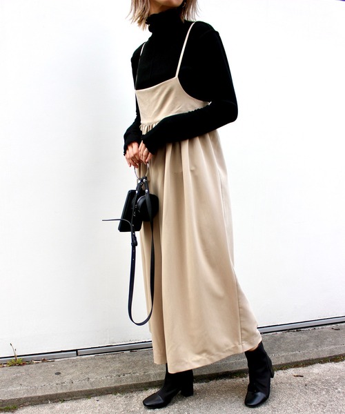 MLI'A（エムリア）の「キャミサロペット（サロペット/オーバーオール・レディース・ブラック/ベージュ/グリーン・M）」の17枚目の写真