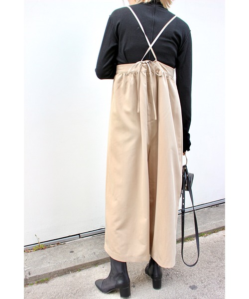 MLI'A（エムリア）の「キャミサロペット（サロペット/オーバーオール・レディース・ブラック/ベージュ/グリーン・M）」の16枚目の写真