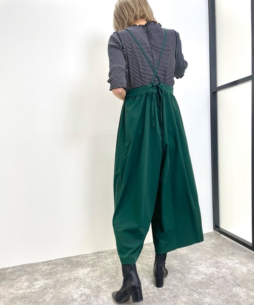 MLI'A（エムリア）の「キャミサロペット（サロペット/オーバーオール・レディース・ブラック/ベージュ/グリーン・M）」の9枚目の写真