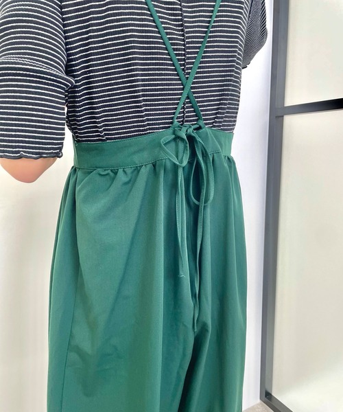 MLI'A（エムリア）の「キャミサロペット（サロペット/オーバーオール・レディース・ブラック/ベージュ/グリーン・M）」の21枚目の写真