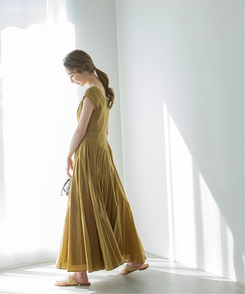 38 MARIHA 月の夢のドレス カーキ オリーブ フレアワンピース MARIHA ワンピース 「別注」MARIHA / 月の夢 プリント