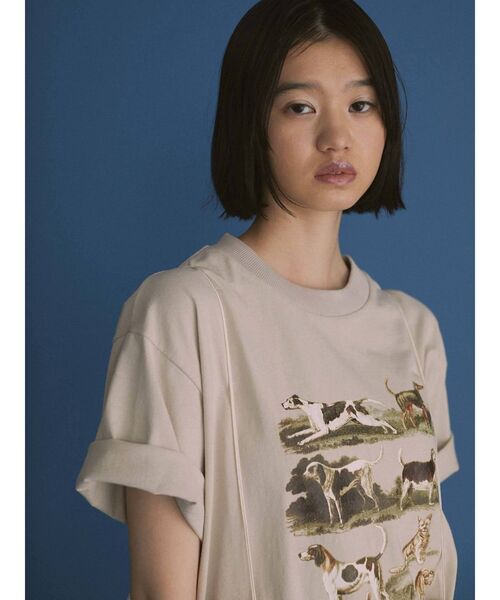 merry jenny（メリージェニー）の「some dogs Tee（Tシャツ/カットソー・レディース・ブラック/ベージュ/オフホワイト・FREE）」の13枚目の写真