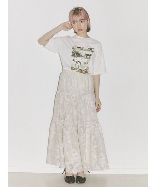 merry jenny（メリージェニー）の「some dogs Tee（Tシャツ/カットソー・レディース・ブラック/ベージュ/オフホワイト・FREE）」の11枚目の写真