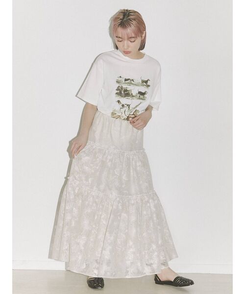 merry jenny（メリージェニー）の「some dogs Tee（Tシャツ/カットソー・レディース・ブラック/ベージュ/オフホワイト・FREE）」の12枚目の写真