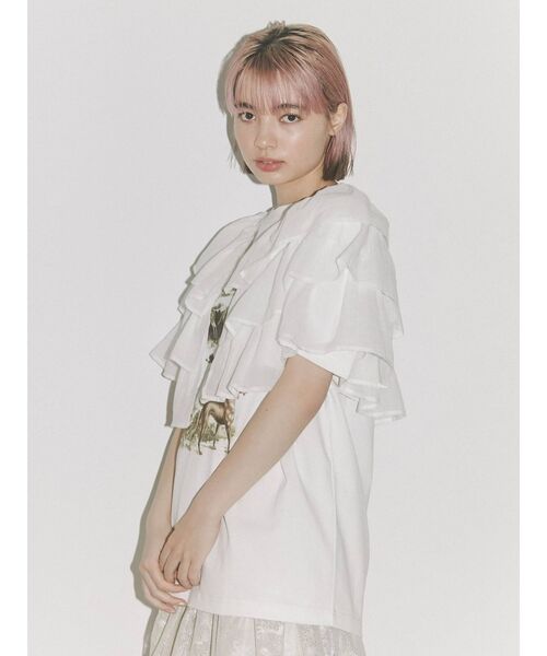 merry jenny（メリージェニー）の「some dogs Tee（Tシャツ/カットソー・レディース・ブラック/ベージュ/オフホワイト・FREE）」の9枚目の写真