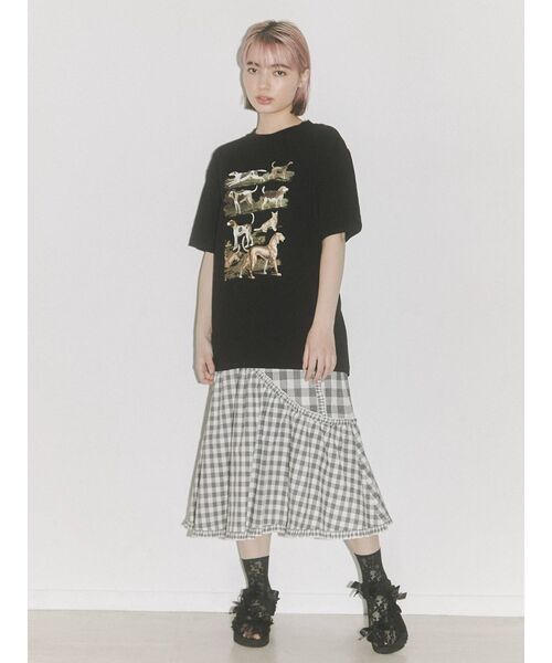 merry jenny（メリージェニー）の「some dogs Tee（Tシャツ/カットソー・レディース・ブラック/ベージュ/オフホワイト・FREE）」の19枚目の写真