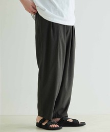 接触冷感 ワイド テーパード アンクルパンツ/イージーケア/吸水速乾