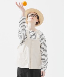 EDIT Gris | 【ジレ感覚で使いやすい】BIBエプロンベスト/フィッシングベスト(ベスト)