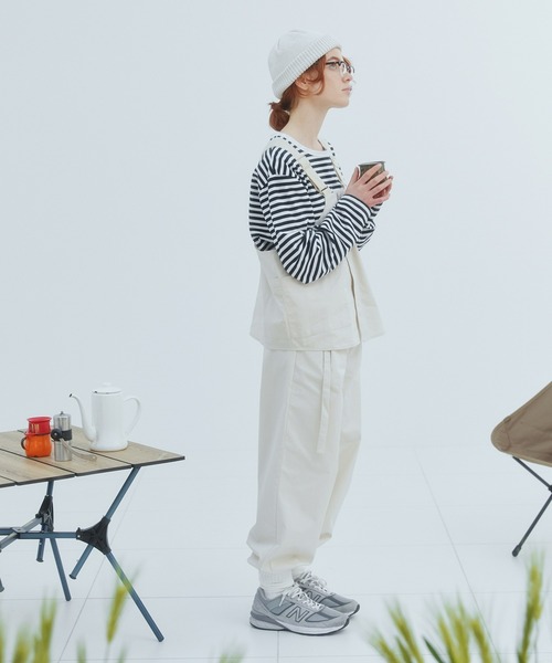 sillage ベージュベスト エプロン 大人気のLee】膝丈で動きやすい！ストレッチデニムの胸当て