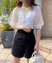 one after another NICE CLAUP | ドットチュールフェミニントップス(Tシャツ/カットソー)