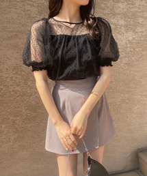 one after another NICE CLAUP | ドットチュールフェミニントップス(Tシャツ/カットソー)