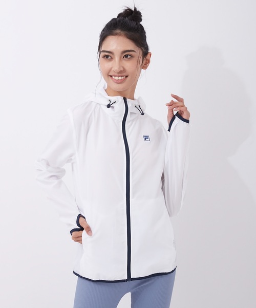 FILA（フィラ）の「【FILA:フィラ】レディースラッシュガード 布帛パーカー（ラッシュガード・レディース・ライトパープル/ホワイト/ブラック・SMALL/LARGE/MEDIUM/X-LARGE/XX-LARGE/XXX-LARGE）」の13枚目の写真