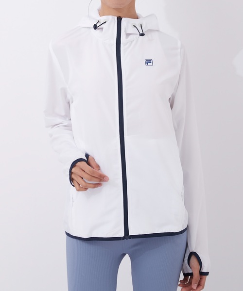 FILA（フィラ）の「【FILA:フィラ】レディースラッシュガード 布帛パーカー（ラッシュガード・レディース・ライトパープル/ホワイト/ブラック・SMALL/LARGE/MEDIUM/X-LARGE/XX-LARGE/XXX-LARGE）」の7枚目の写真