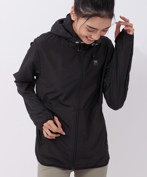 FILA（フィラ）の「【FILA:フィラ】レディースラッシュガード 布帛パーカー（ラッシュガード・レディース・ライトパープル/ホワイト/ブラック・SMALL/LARGE/MEDIUM/X-LARGE/XX-LARGE/XXX-LARGE）」の18枚目の写真