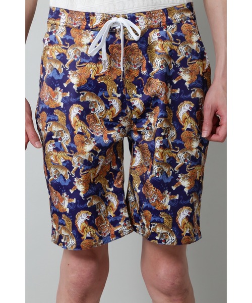 BLUE TORNADO（ブルートルネード）の「BLUE TORNADO∴タイガープリントショーツ（その他パンツ・メンズ・ネイビー/アイボリー・M/L）」の13枚目の写真